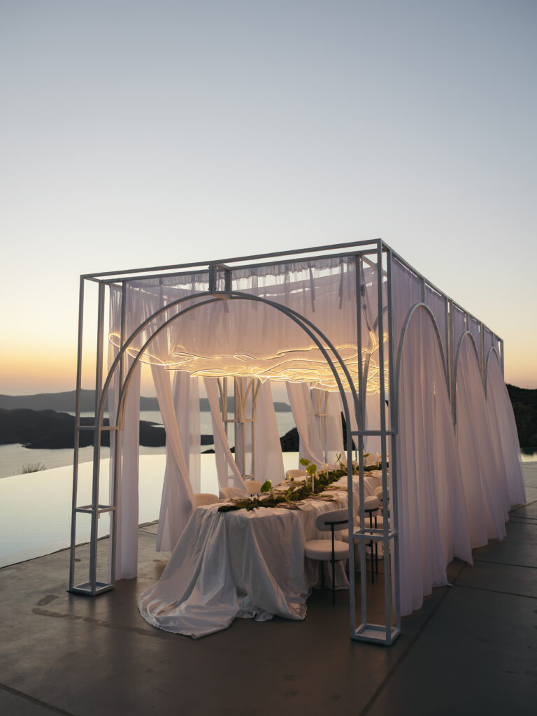 Transform your event with our Cycladic Arched LED Curtain — a stunning blend of Greek-inspired elegance and sparkling illumination, perfect for weddings, photo backdrops, and unforgettable moments